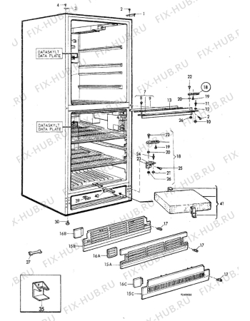 Взрыв-схема холодильника Unknown QT119R - Схема узла C10 Cabinet